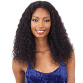 Naked 100% Brazilian WET & WAVY Natural Hair Lace Front Wig DEEP CURL